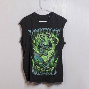 Vengence University Green Cut-off T-Shirt - Men's Slim Fit